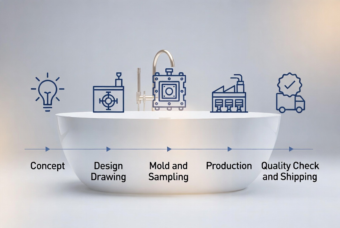 Oem Odm Bathtub Customization Flow