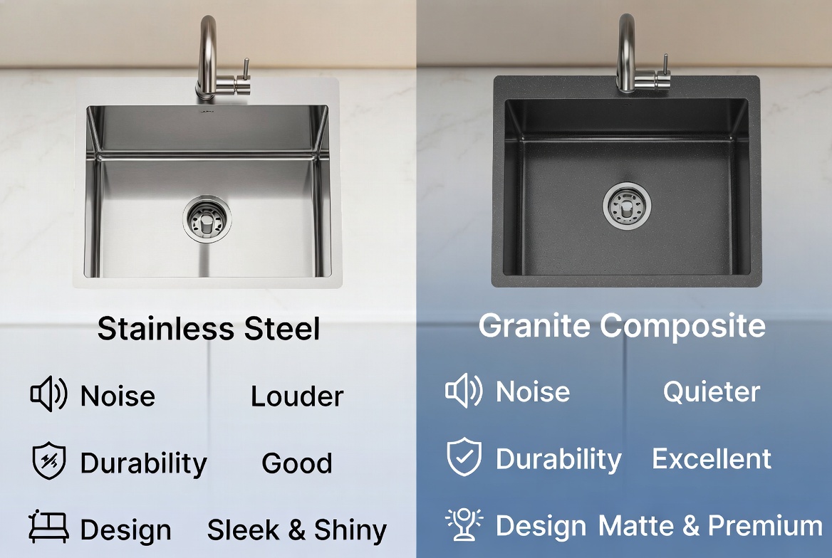Sink Material Comparison For B2B Buyers