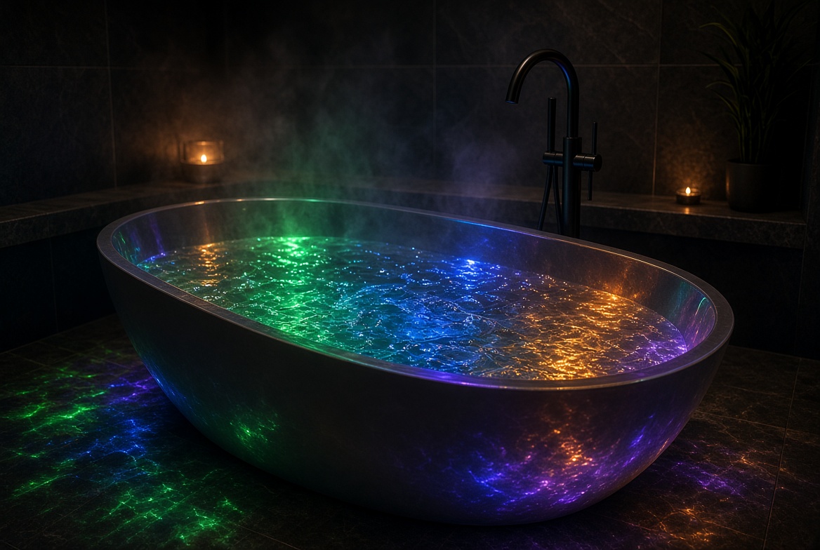 Color Changing LED Bathtub Experience Color Changing LED Bathtub Experience