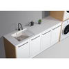 Matte White Laundry Sink with Washboard