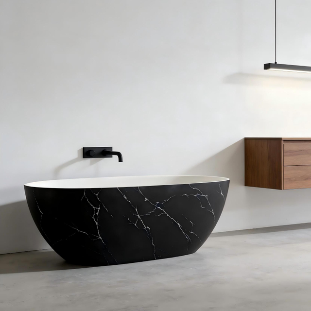 Black Marble Bathtub