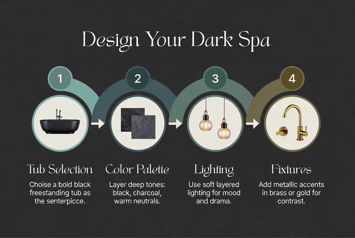 Dark Bathroom Design Steps Dark Bathroom Design Steps