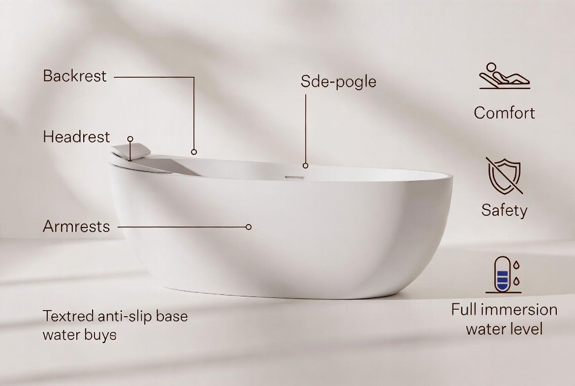Ergonomic Bathtub Design Diagram