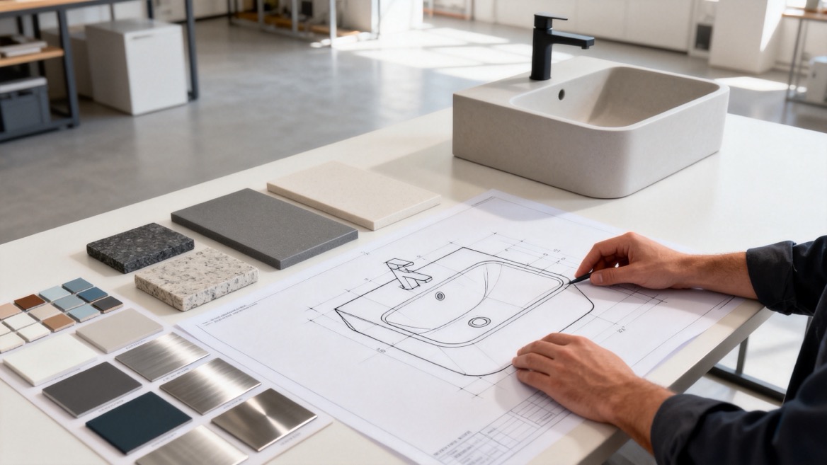 Custom Bathroom Basin Design Process Custom Bathroom Basin Design Process