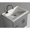 Glossy White Solid‑surface Laundry Cabinet