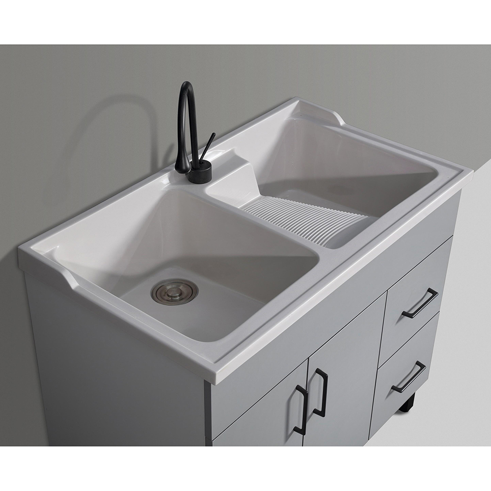 Laundry Sink Cabinet with Washboard