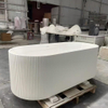 Striped Solid Surface Freestanding Tub