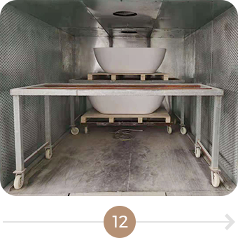 Dry the bathtubs in low temperature