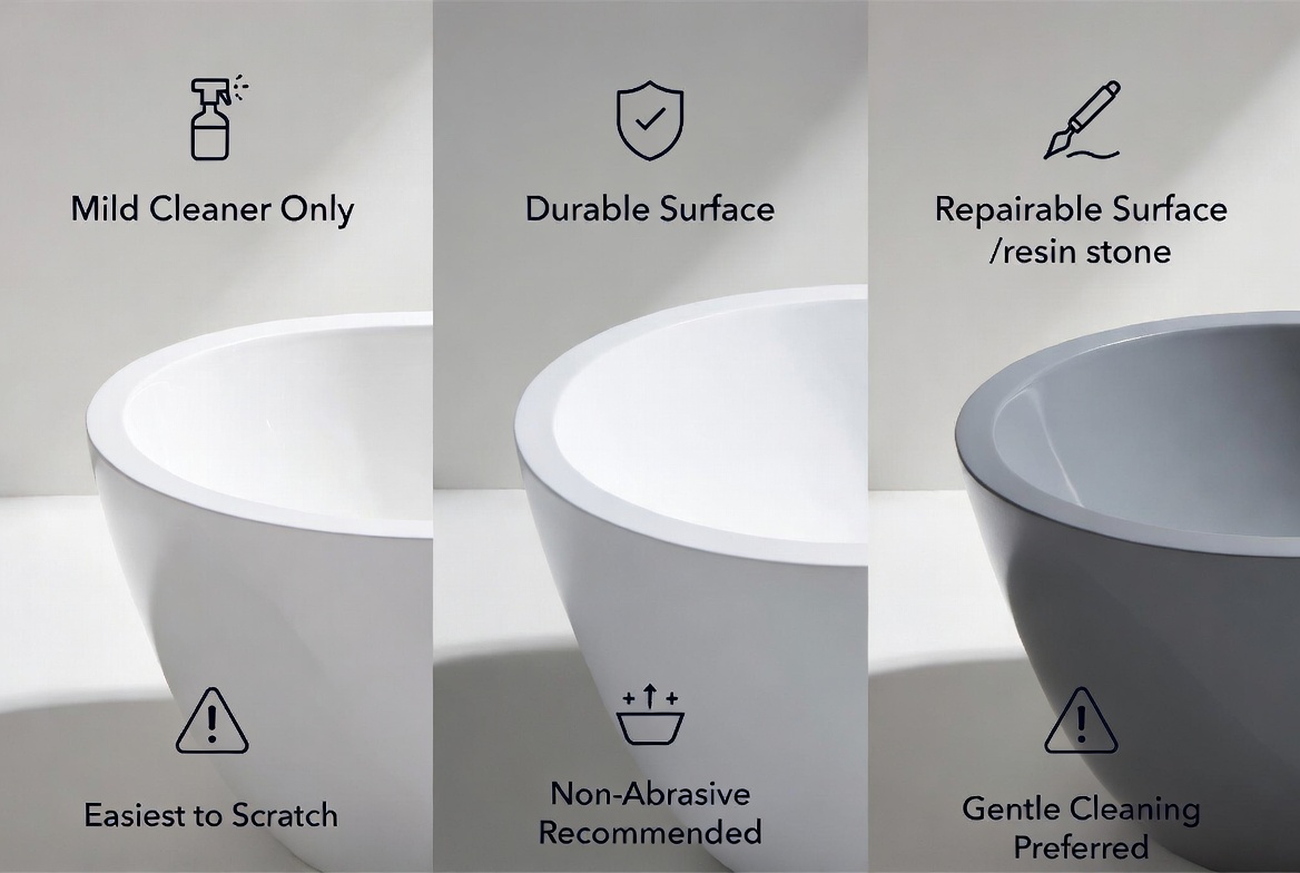 Bathtub Material Comparison For Maintenance