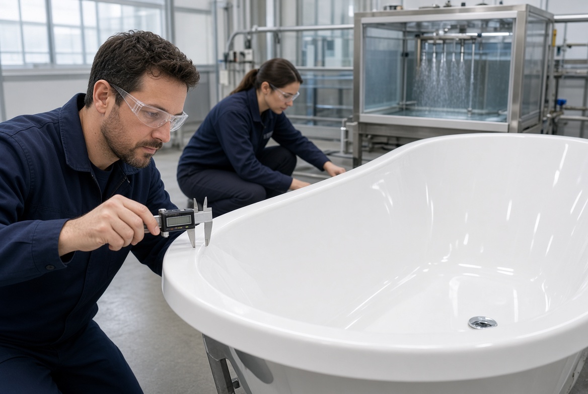 Acrylic Bathtub Quality Inspection Process Acrylic Bathtub Quality Inspection Process