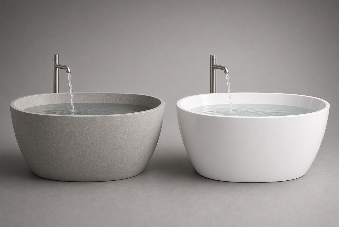 Stone And Acrylic Bathtub Material Comparison Stone And Acrylic Bathtub Material Comparison