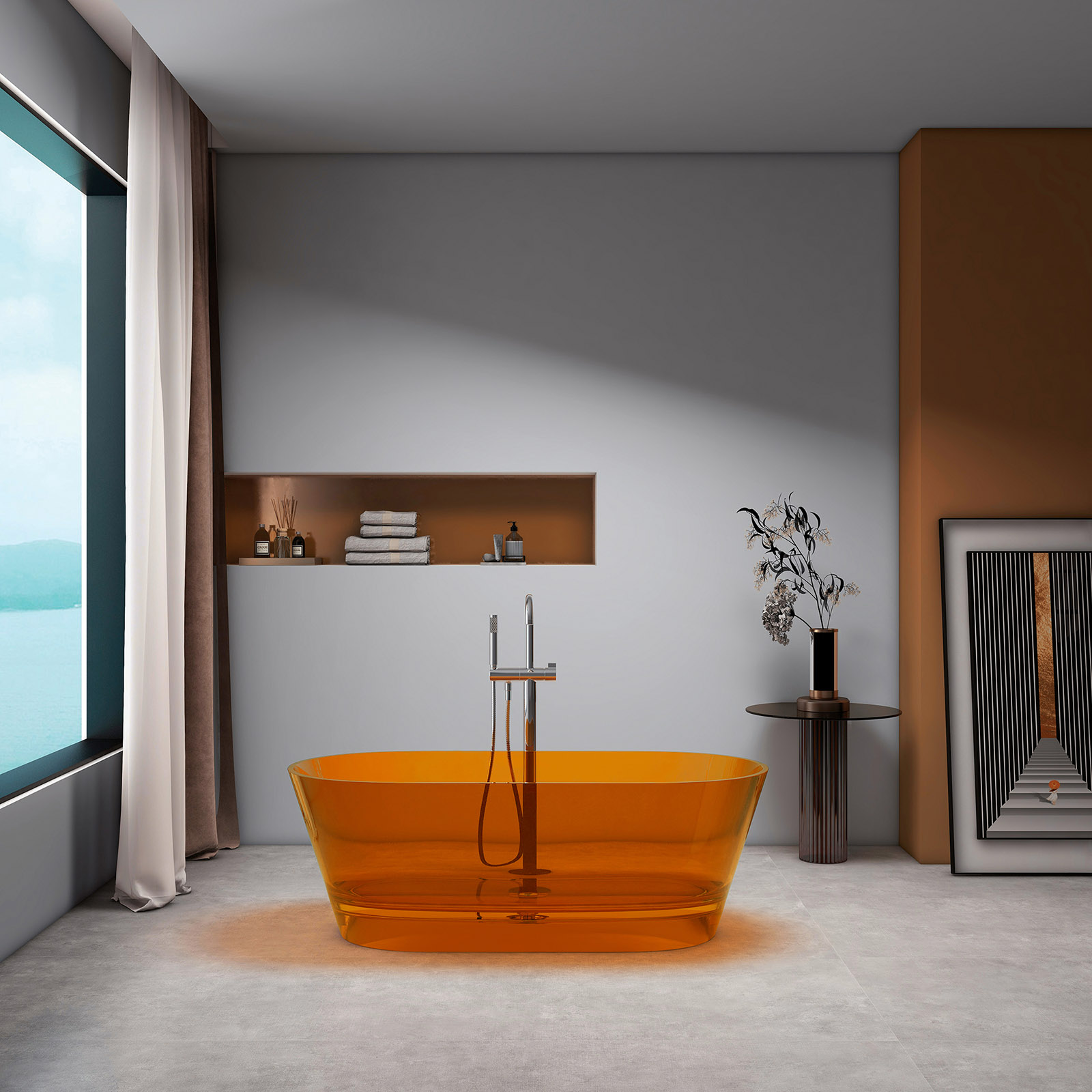 Resin Freestanding Bath