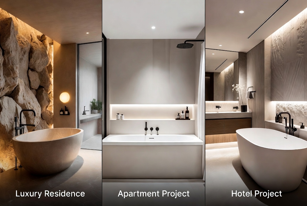 Bathtub Material Application Scenarios