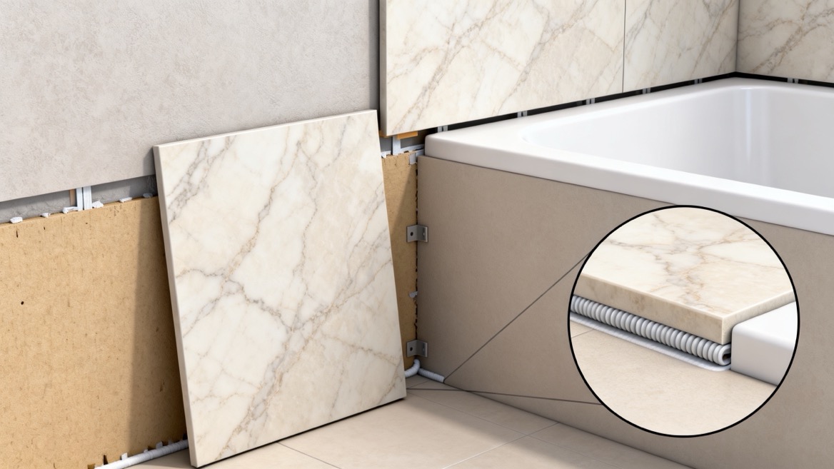 Cultured Marble Shower Panel Installation Detail Cultured Marble Shower Panel Installation Detail