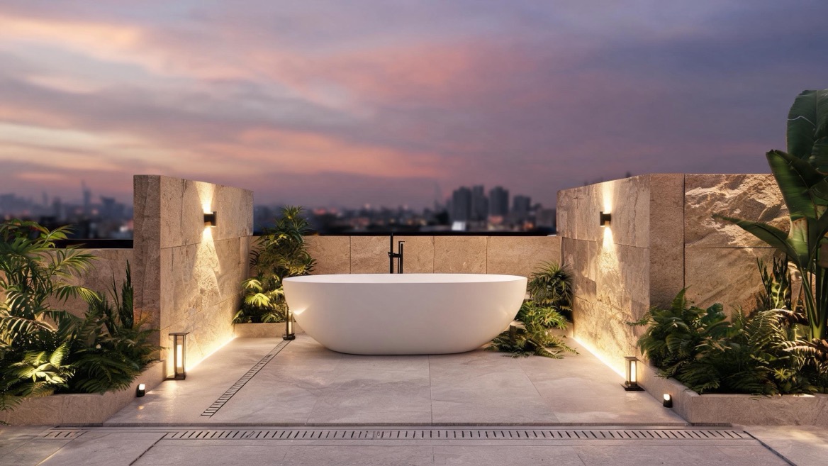 Luxury Terrace Bathing Design Luxury Terrace Bathing Design